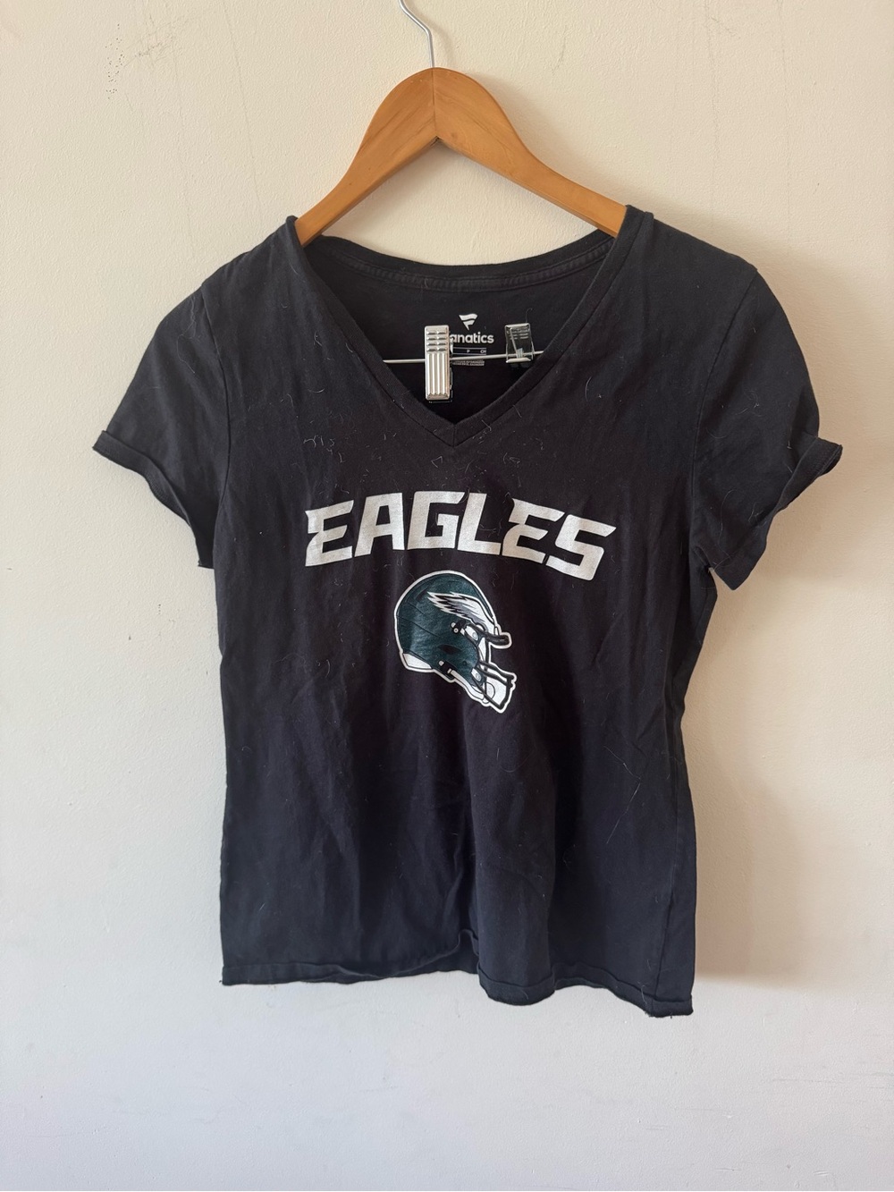 Fanatics Black Philadelphia Eagles Kelce V-Neck Tee, Small